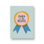 Lots of Lo, A6 ansichtkaart, serie Met Liefde `Papa is de beste` medaille