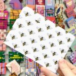 Krima & Isa , envelop C6 ( voor A6 ansichtkaarten ) `Bijtjes print` per stuk