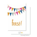 JUDITH maakt , mini kaartje  `Feest` slingers