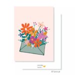 JUDITH maakt , A7 kaartje  `Envelop met bloemen`
