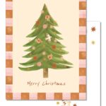 Liefs Karlijn , Kerstkaart A6 `Merry Christmas` kerstboom