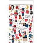 Kadozakje, Medium 12cmx19cm ` Pieten party `( per stuk )