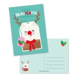 Studio Schatkist, Kerstkaart A6 `beauTEAful christmas ` theezakje
