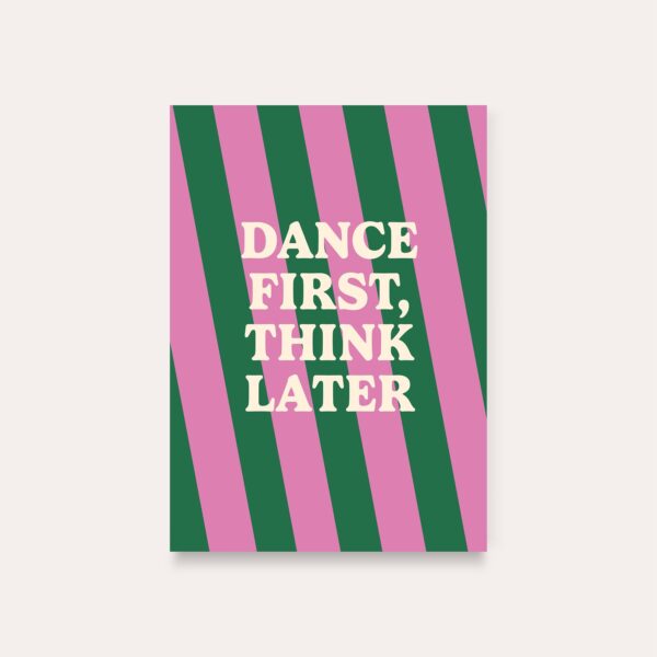 HeyDay ( voorheen DeQu ) Studio ,  kaart A6 `Dance first ` - Afbeelding 1
