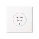 Zoedt, minikaartje vierkant `Hiep hiep hoera`