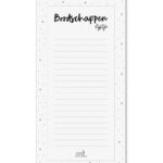 Zoedt, Notitieblok langwerpig `Boodschappenlijstje`