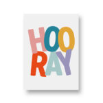 Lots of Lo, A6 ansichtkaart, serie LoLLies `Hooray` gekleurde letters