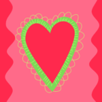 Studio Pippa, A6 kaart `Groen hart`