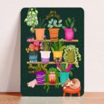 Aniet Illustration, kaart A6 `Kast vol planten `