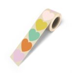 *Sticker hart 50mm `Hearts spring `25 ( mix van 10 stuks )