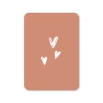 Kaartjes van Maaike , A6 kaart `3 Hartjes` witte hartjes