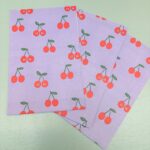 Kadozakje, Large 17cmx25 cm `Cherrie / kersjes ` ( per stuk )