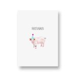 Lots of Lo, A6 ansichtkaart, serie opa muis `Feestvarken`