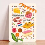 Aniet Illustration, kaart A6 `Typisch Nederlands, groetjes uit Holland`