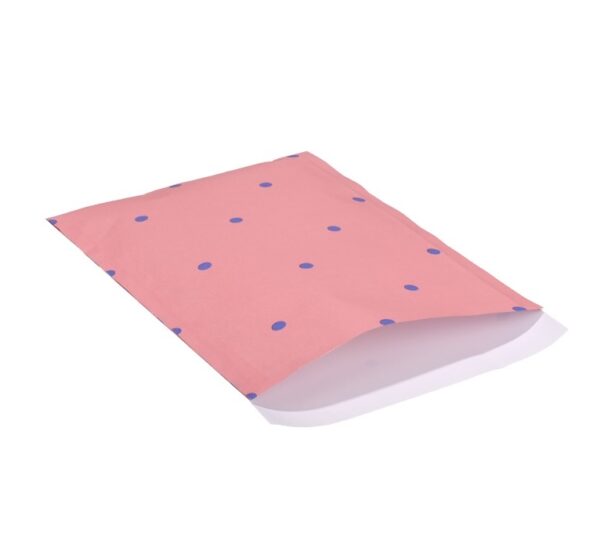 Kadozakje, Large 17cmx25 cm `Dotties stippen blauw op roze` ( per stuk ) - Afbeelding 1