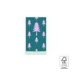 Kadozakje, Small 7cmx13cm `Tree / kerstboom` jade / roze  ( per stuk )