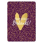 KP kaart A6 `Hartstikke bedankt` paars met gouden stipjes