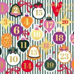 Stickervel A5 met 24 stickers , `Advent kleur`