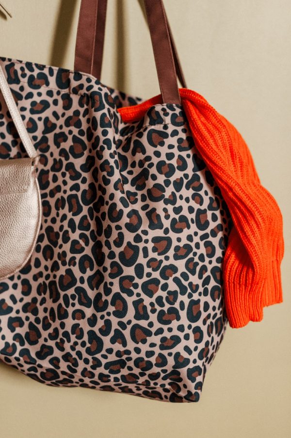 Leopard panter print tas ( 48x15x38cm) - Afbeelding 2