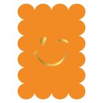 KP Kaart A6 bubble `Smiley oranje`