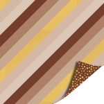 Kadopapier / inpakpapier `Diagonale streep mokka beige bruin tinten`   ( 30cmx1meter )