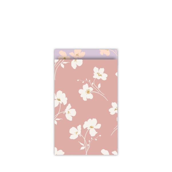 Kadozakje, Medium 12cmx19cm `Classic flowers fall herfst roze`  ( per stuk ) - Afbeelding 1