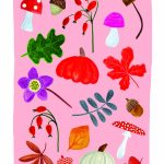 Kaartenpret, A6 kaart van karton ` Herfst afbeeldingen `