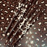 Kadopapier / inpakpapier `Panterprint bruine basis beige opdruk` ( 30cmx1meter )