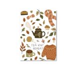 OnlyHappyThings , kaart A6 `Herfst `Tea knit repeat`