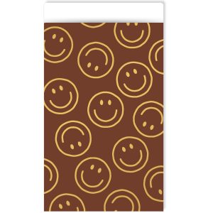 Kadozakje, Medium 12cmx19cm `Smiley mokka` ( per stuk )
