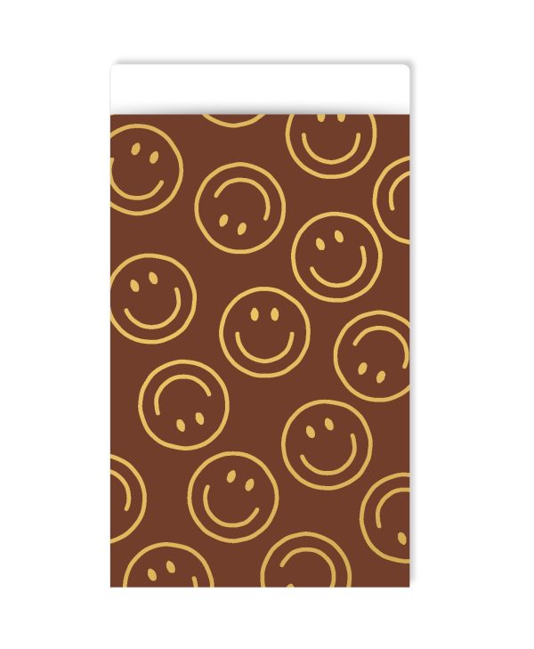 Kadozakje, Medium 12cmx19cm `Smiley mokka` ( per stuk ) - Afbeelding 1