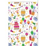 Kadozakje, Large 17cmx25 cm `Birthday doodles`  ( per stuk )