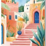 By Streepjes Designs, A6 kaart `Marakech`