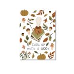 OnlyHappyThings , kaart A6 `Herfst `Curl up with a book`
