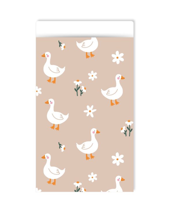 Kadozakje, Medium 12cmx19cm `Little goose` gansje beige ( per stuk ) - Afbeelding 1