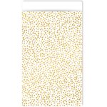 Kadozakje, Medium 12cmx19cm `Gouden stippen wit` ( per stuk )