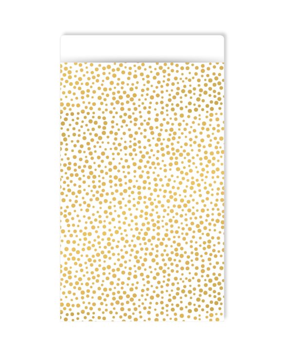 Kadozakje, Medium 12cmx19cm `Gouden stippen wit` ( per stuk ) - Afbeelding 1