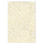 Kadozakje, Large 17cmx25 cm `Gouden stippen wit`   ( per stuk )