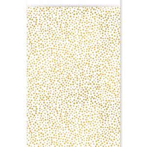 Kadozakje, Large 17cmx25 cm `Gouden stippen wit`   ( per stuk )
