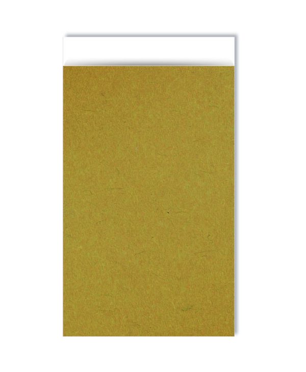 Kadozakje, Medium 12cmx19cm `Kraft effen goud`  ( per stuk ) - Afbeelding 1