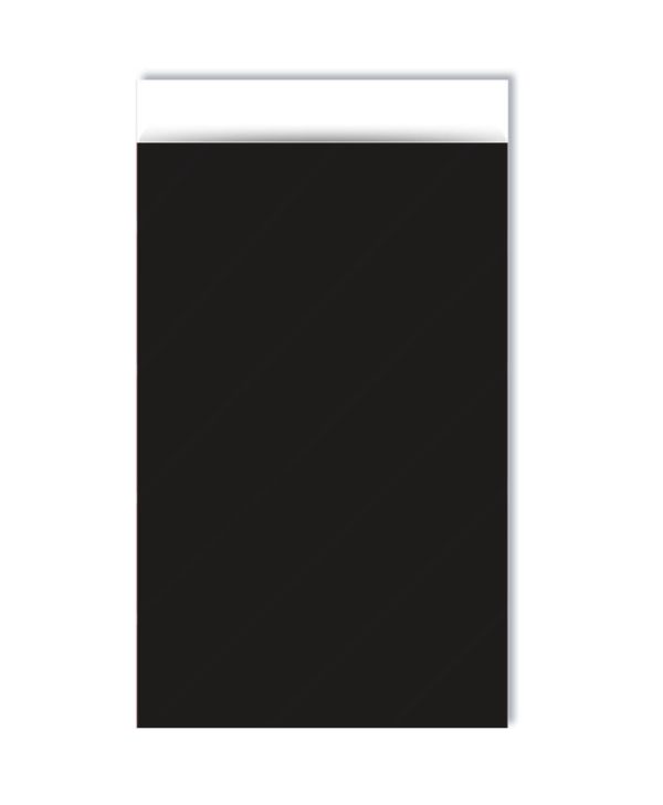 Kadozakje, Medium 12cmx19cm `Kraft effen zwart`  ( per stuk ) - Afbeelding 1