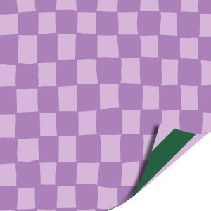 Kadopapier / inpakpapier `Grid lila paars`  ( 30cmx1meter )
