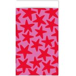 Kadozakje, Medium 12cmx19cm `Sterren roze rood` ( per stuk )