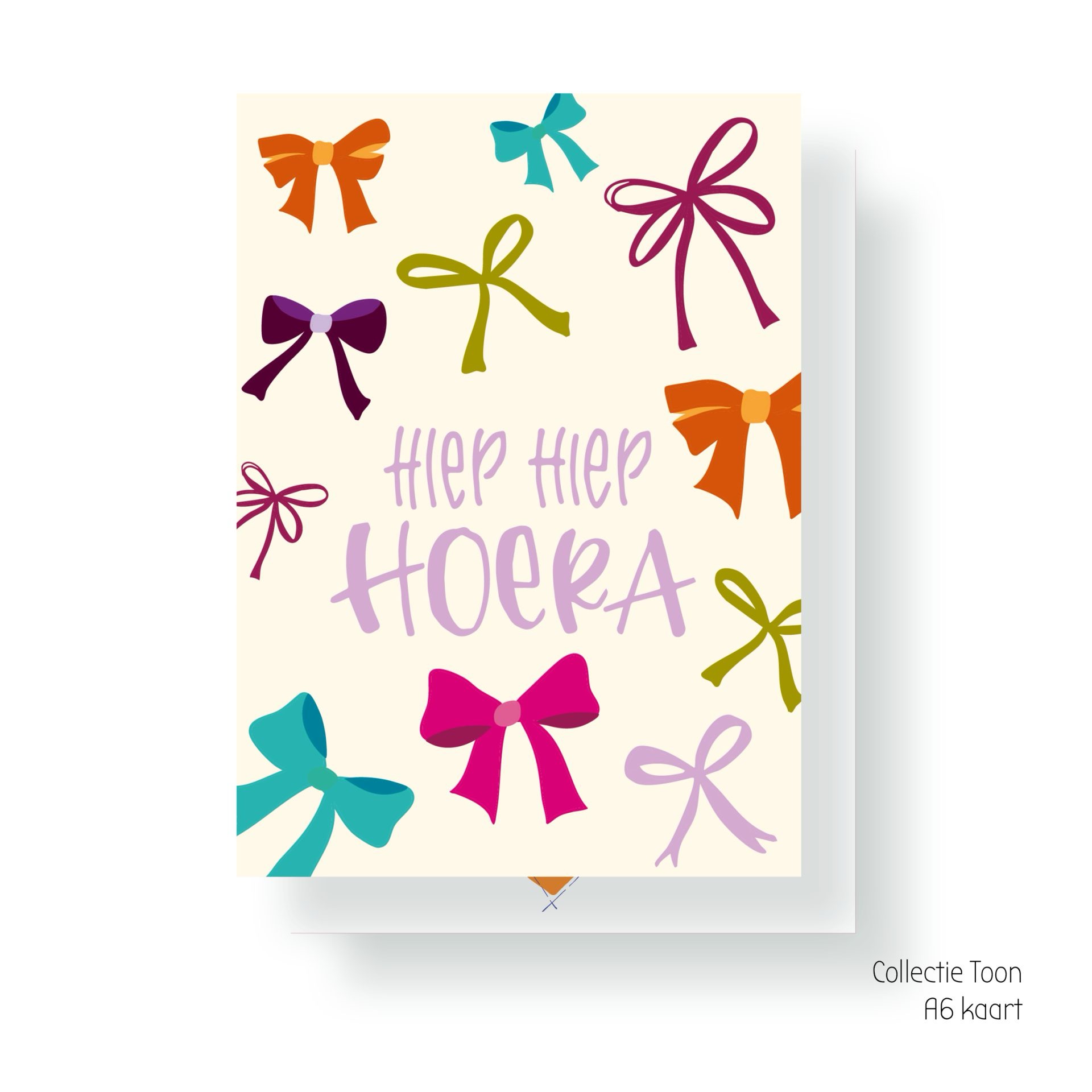 Afbeelding 6 JUDITH maakt , A6 kaart `Hiep hiep hoera` strikken - Afbeelding 1