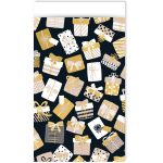 Kadozakje, Medium 12cmx19cm `Kadootjes zwart wit goud beige`   ( per stuk )