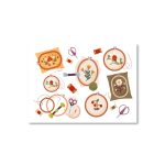 OnlyHappyThings , kaart A6 `Herfstige borduurplaatjes`