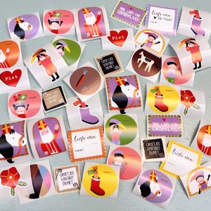 Stickermix SINT ( mix van 35 stuks )