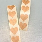 Sticker hartje 25mm `Kraft` ( set van 10 stuks )
