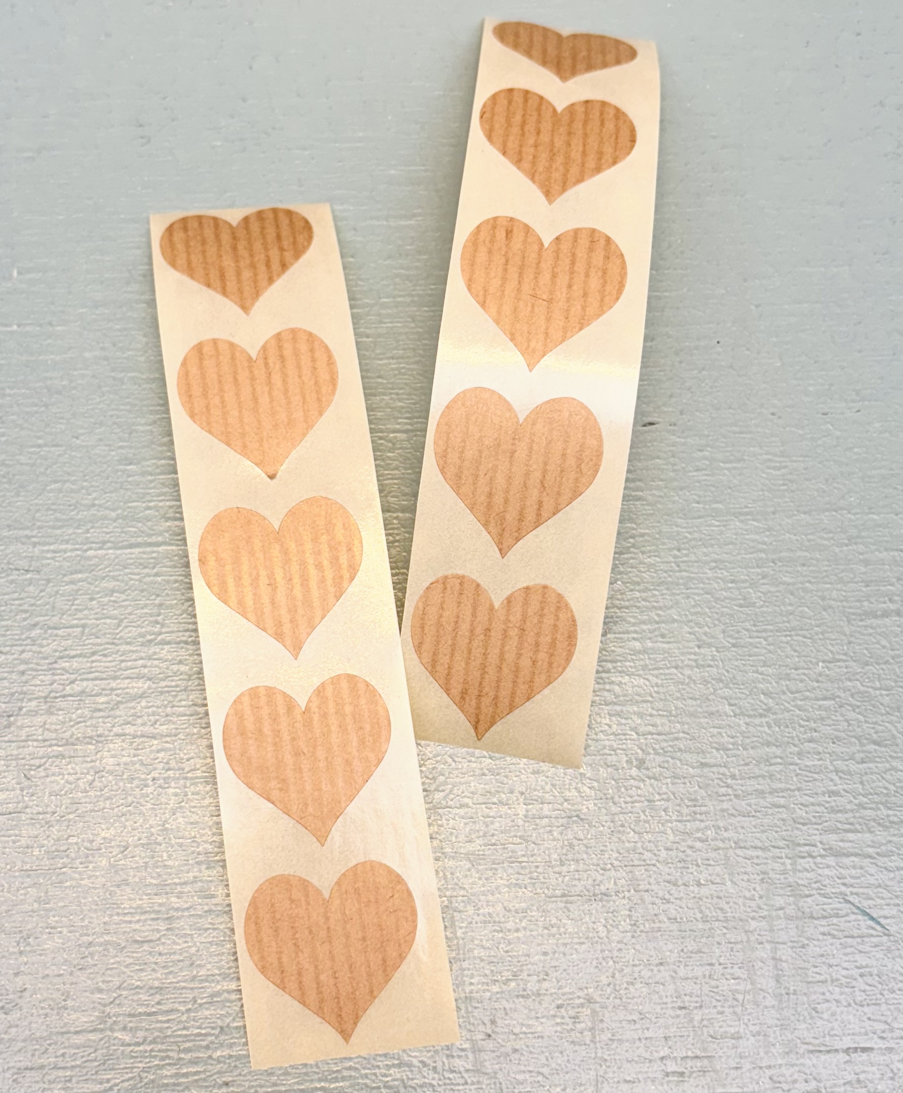 IMG_8957 Sticker hartje 25mm `Kraft` ( set van 10 stuks ) - Afbeelding 1