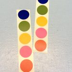 Sticker rondje 25mm `zomertinten` ( mix van 10 stuks )